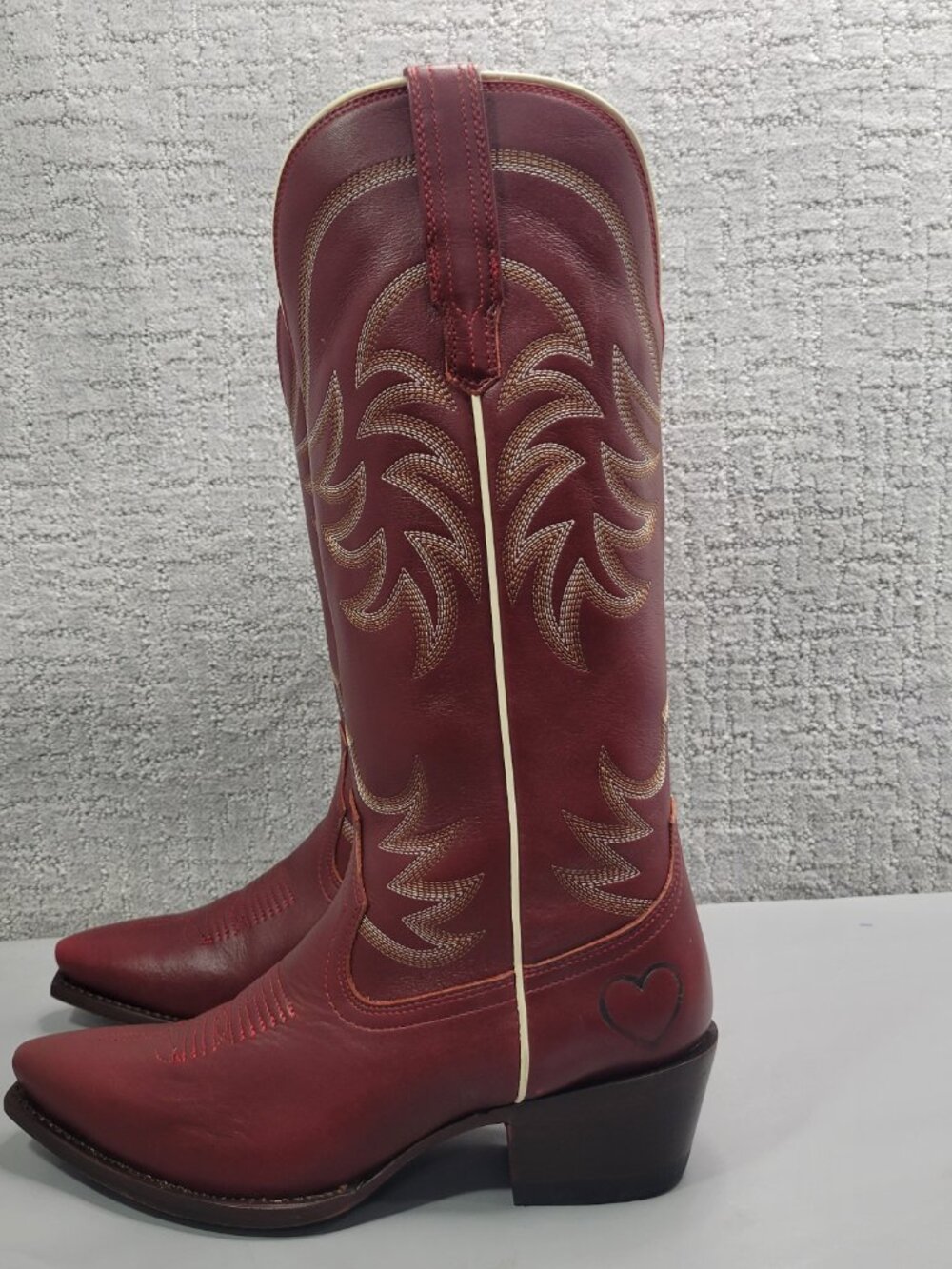 Tecovas The Annie Women's Size US 10B Scarlet Cowhide Cowgirl Boots. - Picture 6 of 11
